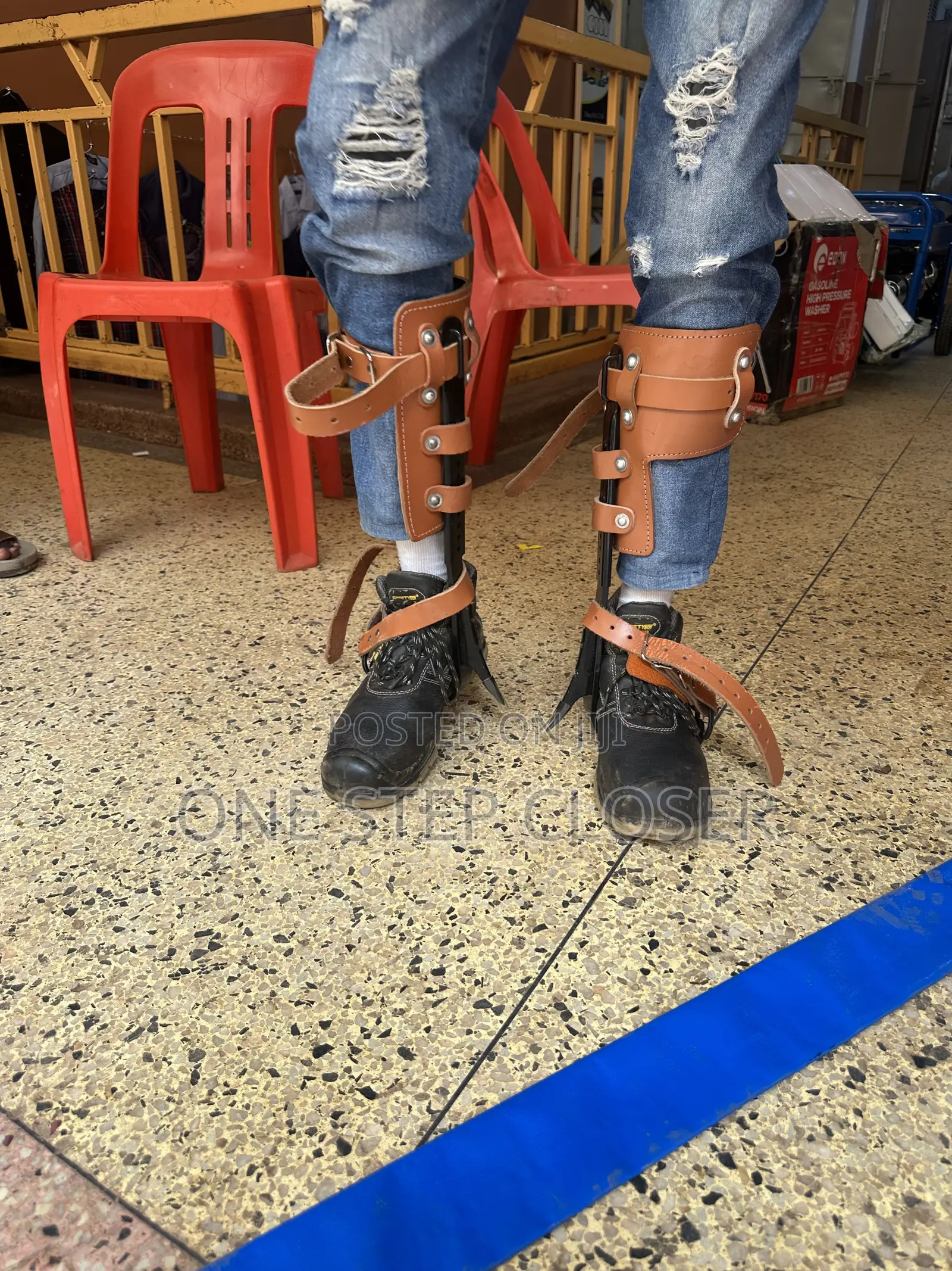Electric Pole Climbers With Hook and Belt