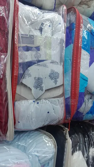 Blue White 4pcs Smooth Duvets