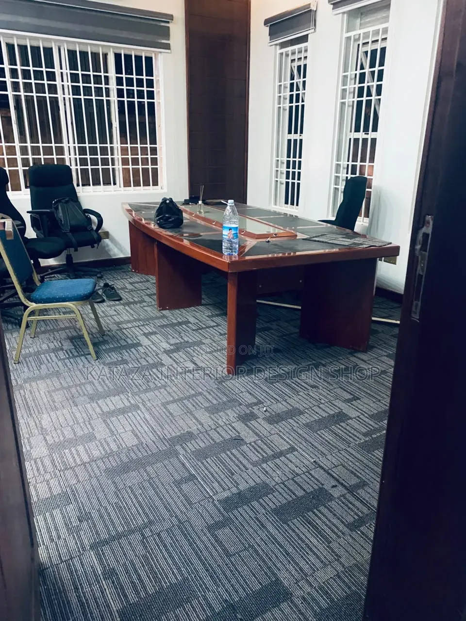 Executive Gray Tile Office Carpet