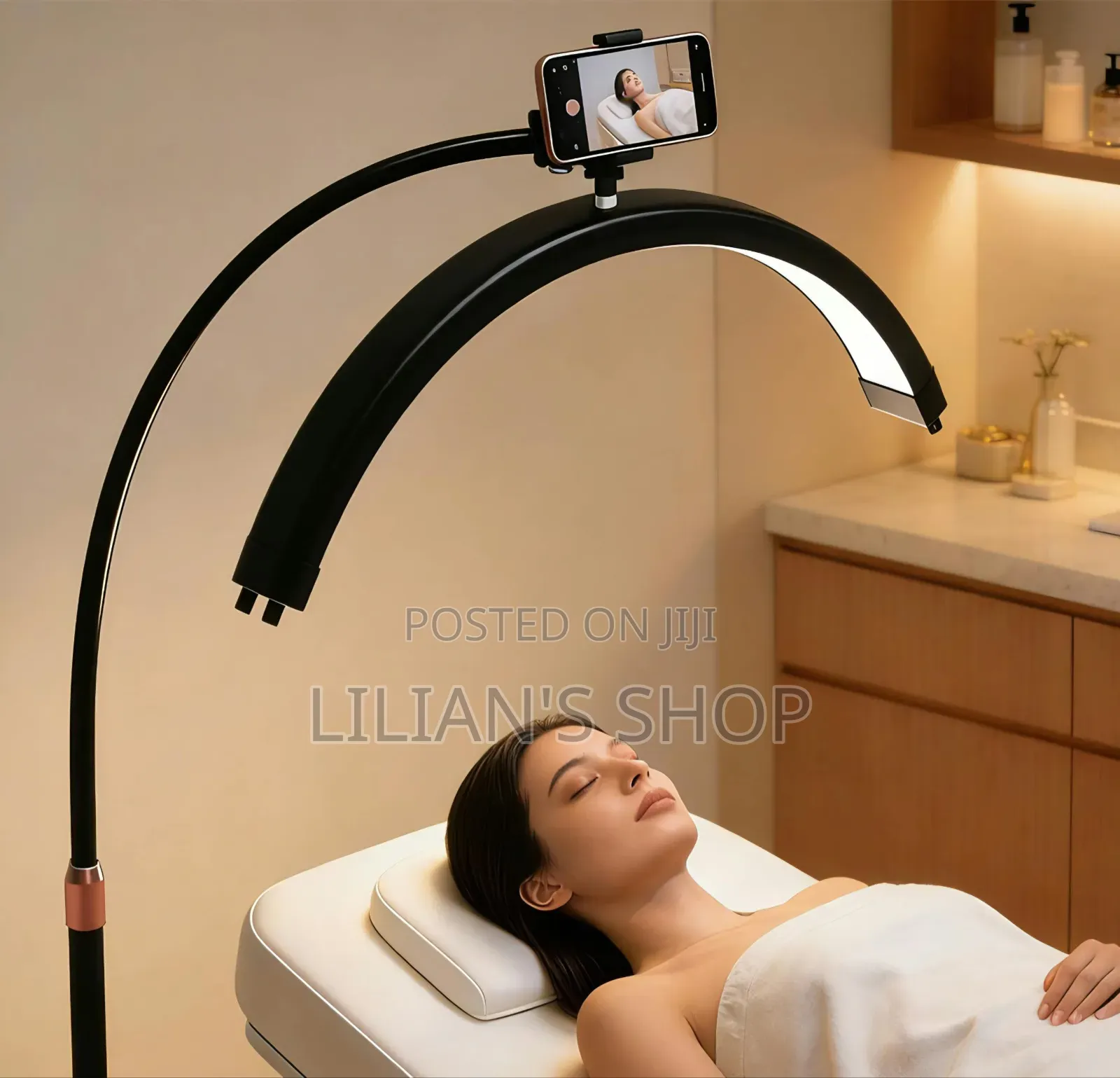 LED Half Moon Lamp With Stand and Remote