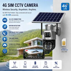 4G Sim Card Dual Lens PTZ Solar Camera WiFi Wireless Security Camera