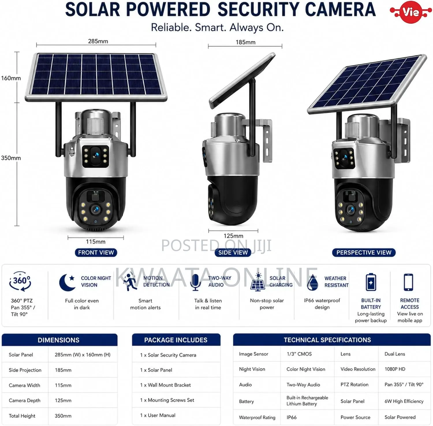 4G Sim Card Dual Lens PTZ Solar Camera WiFi Wireless Security Camera