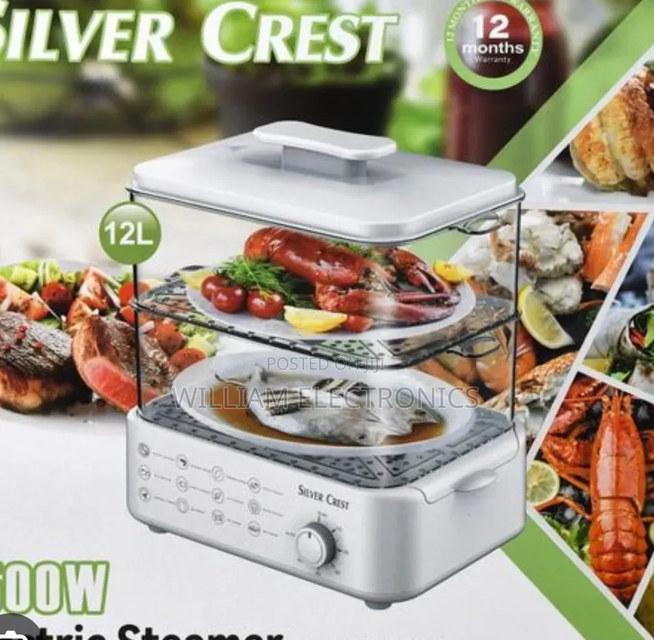 SC-3002 Silver Crest 12L Food Steamer/Electric Food Steamer