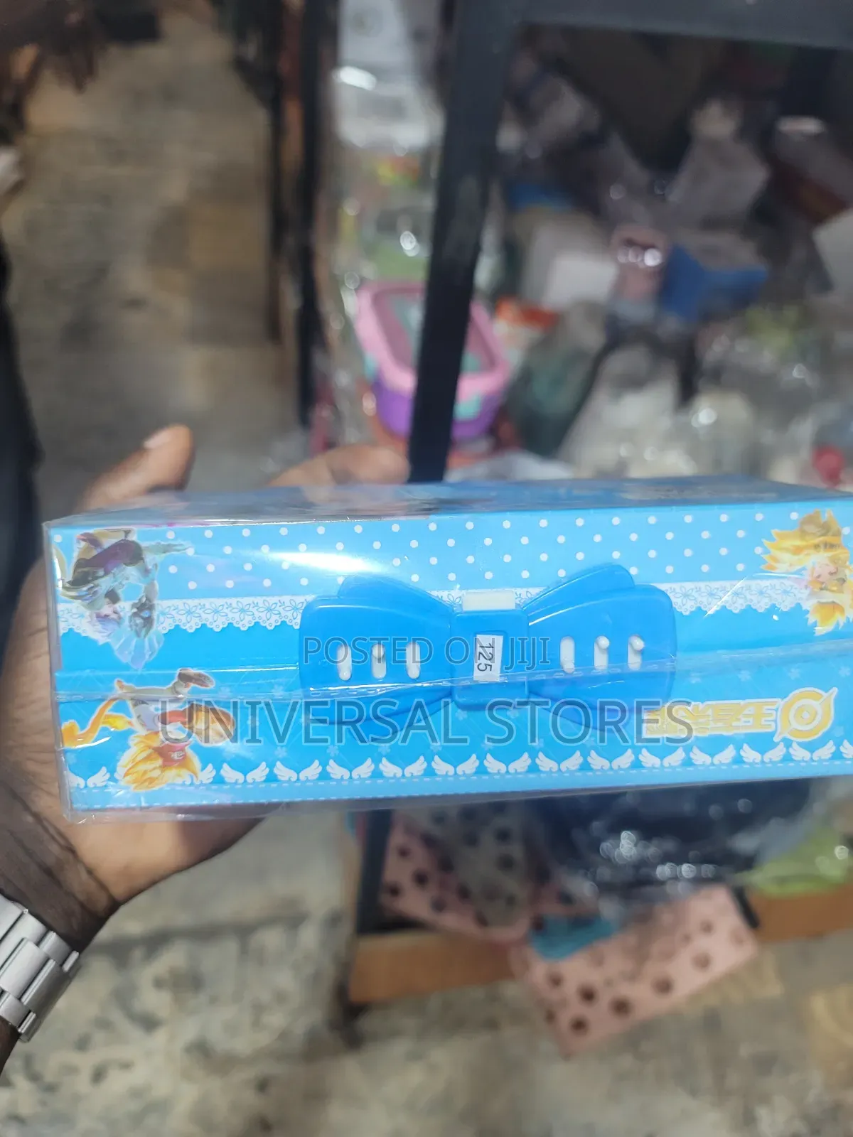 Blue Plastic Suitcase-Style Pencil Box for Kids