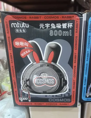 Mtutu 800ml Rabbit-Shaped Strawless Water Bottle.