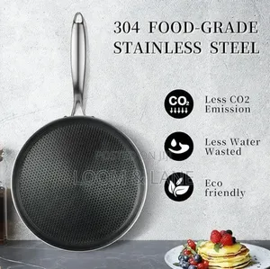 32cm Stainless Steel Honeycomb Frying Pan Non-Stick Pan