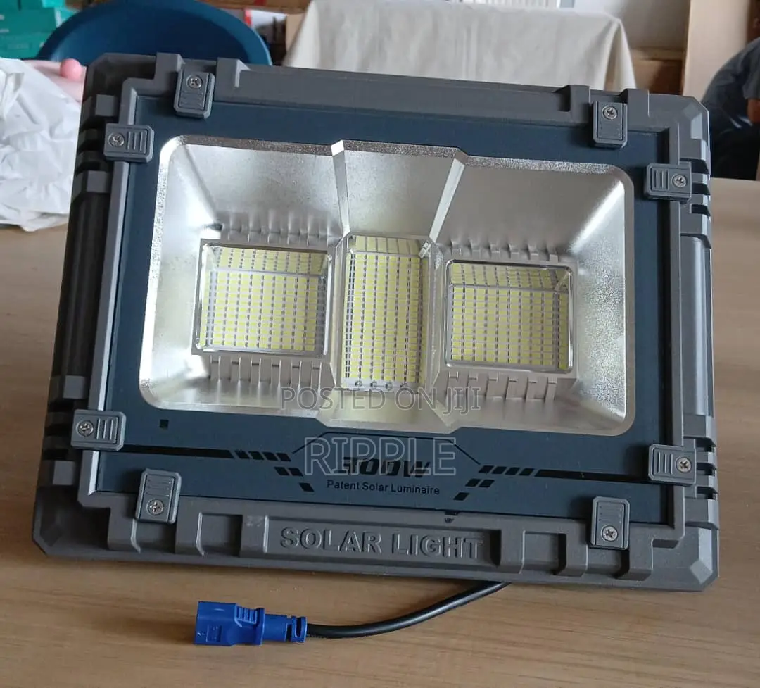 300w Solar Flood Light With Panel Remote Control Security Light