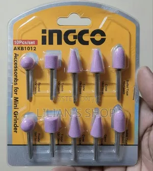 INGCO AKB1012 10-Piece Mounted Stone Accessory Set
