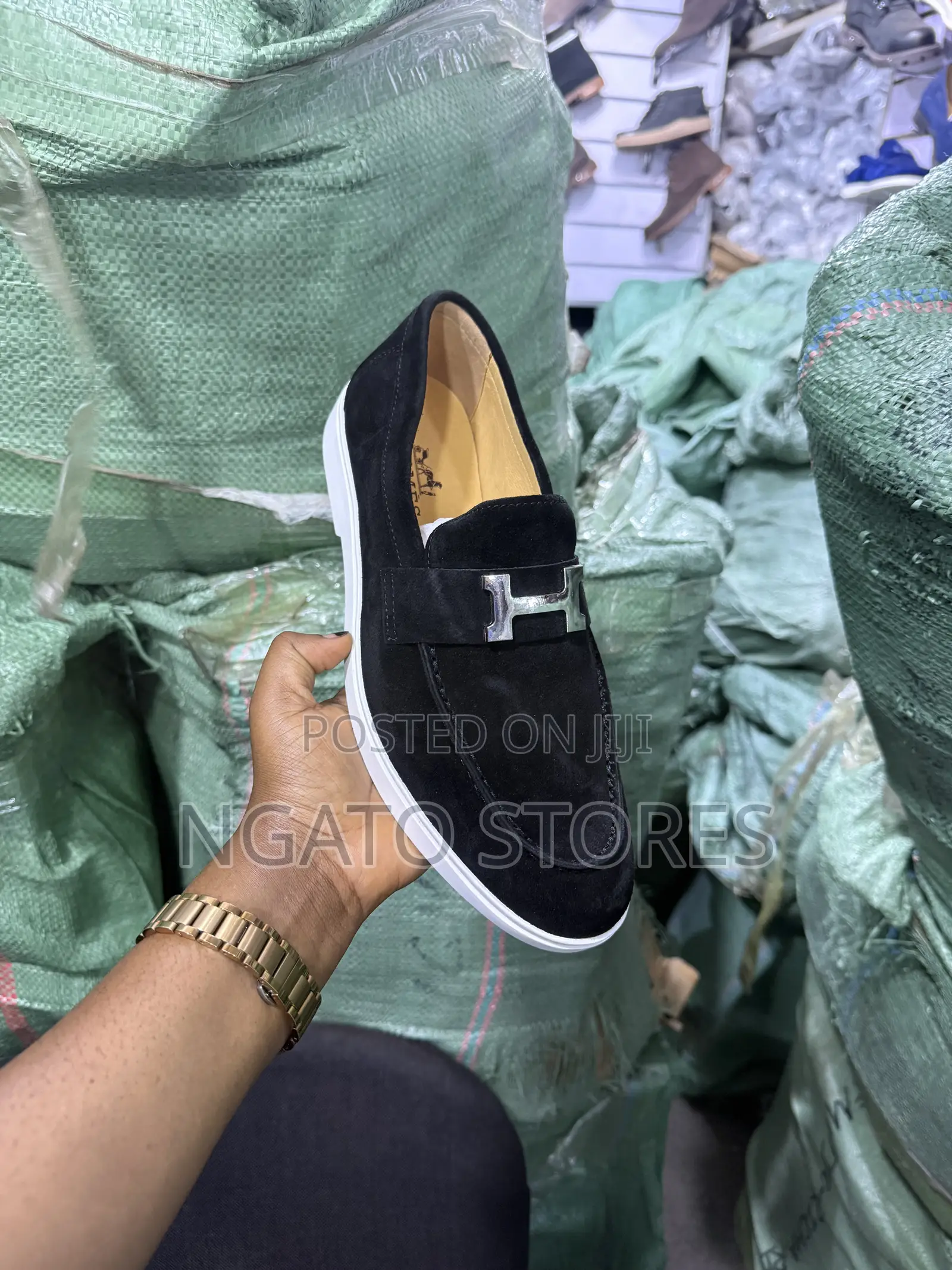 Hermes Slip-on Men's Suede Loafers
