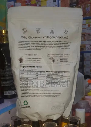 454g Unflavored Multi-Collagen Peptides Dietary Supplement.