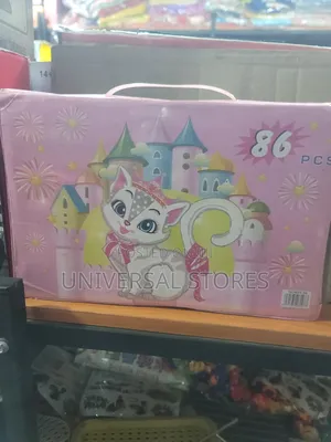 86-Piece Pink Kids' Art and Drawing Set