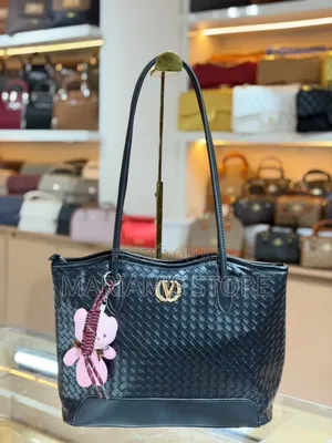 Woven-Pattern Tote Shoulder Bag