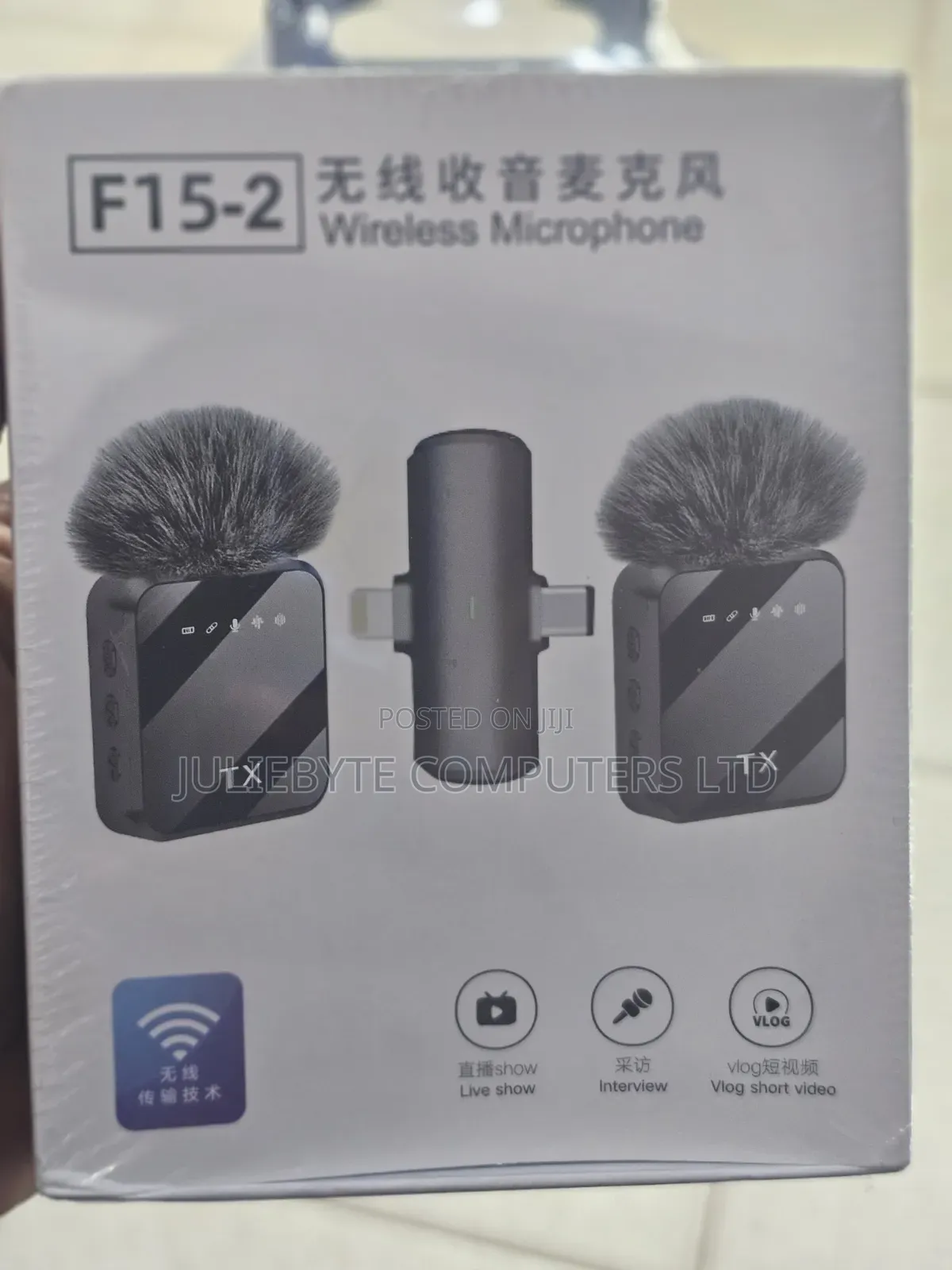 F15 Wireless Lavalier Microphone Noise Cancelation