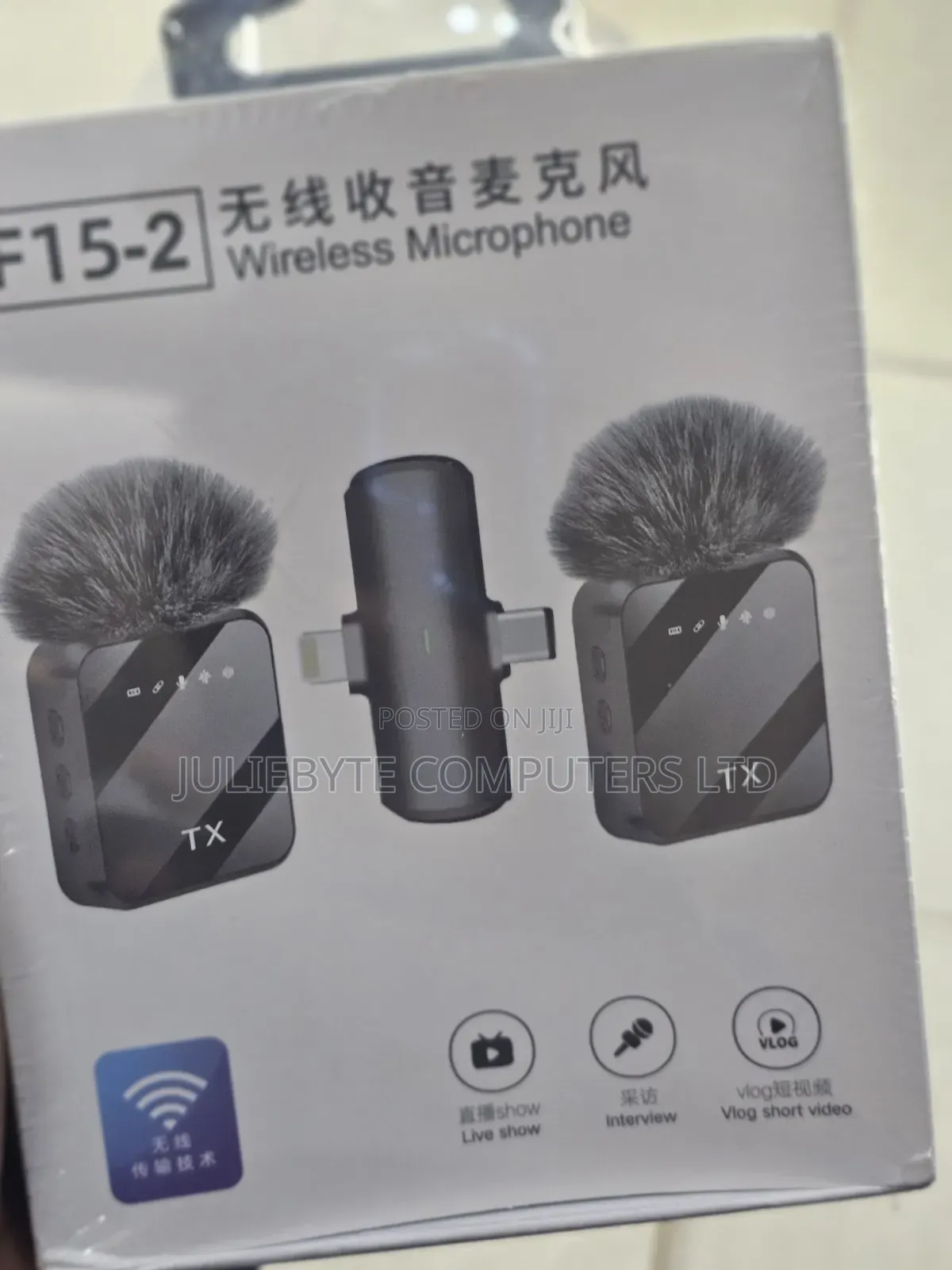 F15 Wireless Lavalier Microphone Noise Cancelation