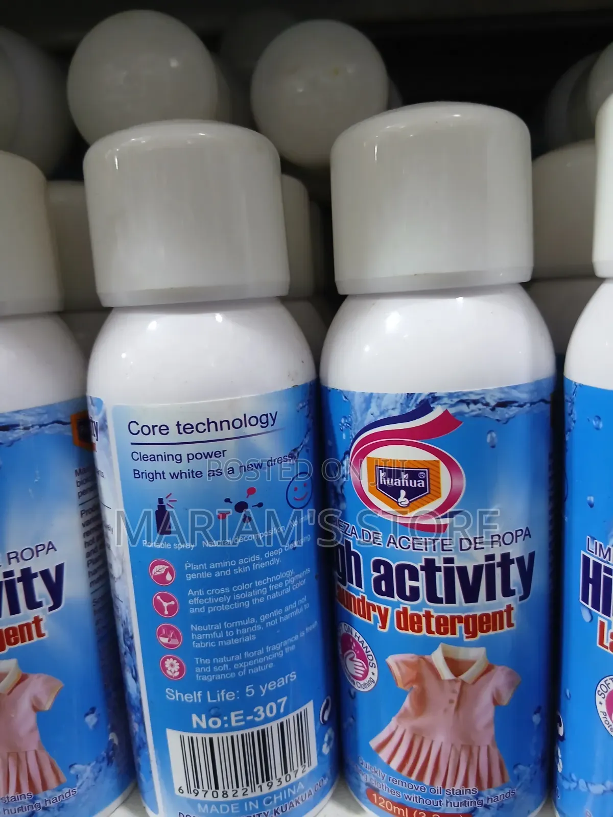Spray Bottle ofHigh Activity Laundry Detergent Stain Remover