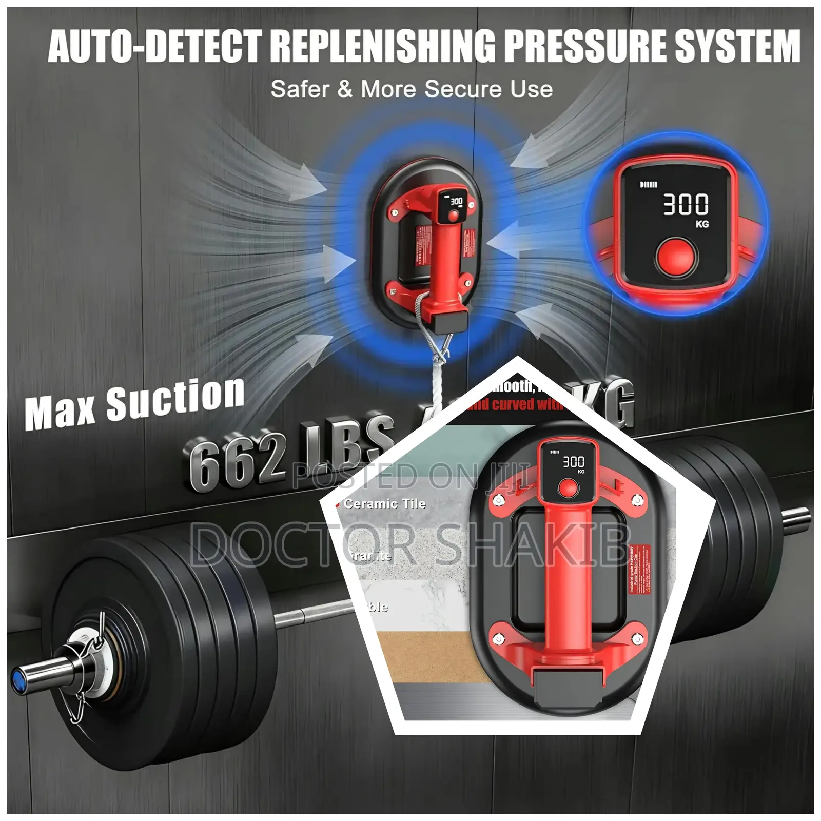 Heavy-Duty Electric Vacuum Suction Cup Lifter