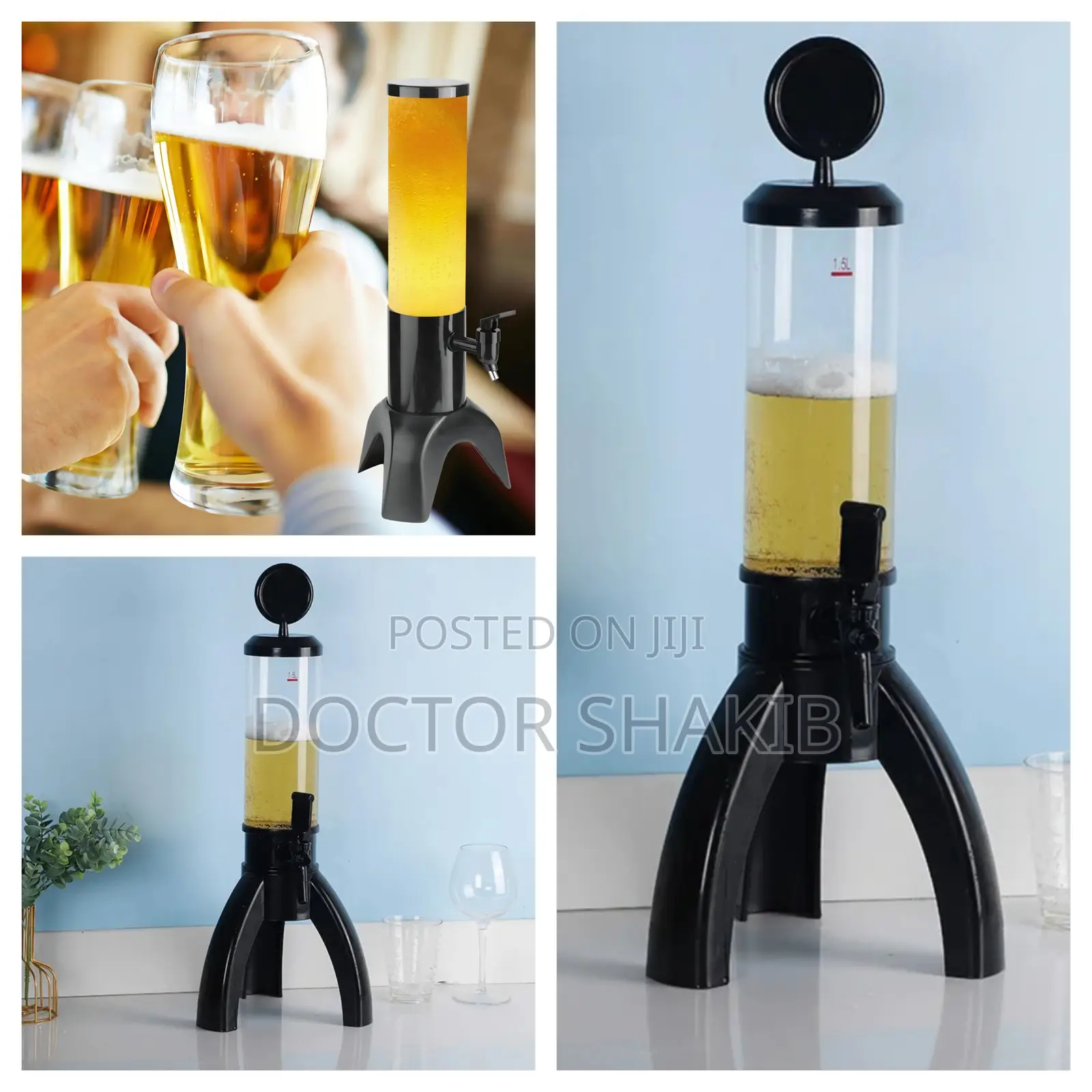 Tabletop Beer and Beverage Dispenser Tower