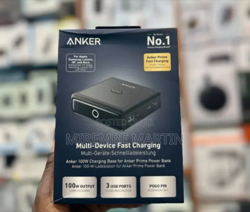 The Anker 100W Charging Base for Anker Prime Power Bank