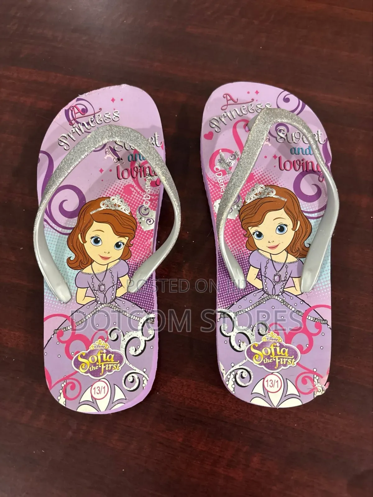 Pair of Bright Yellow Children's Flip-Flops