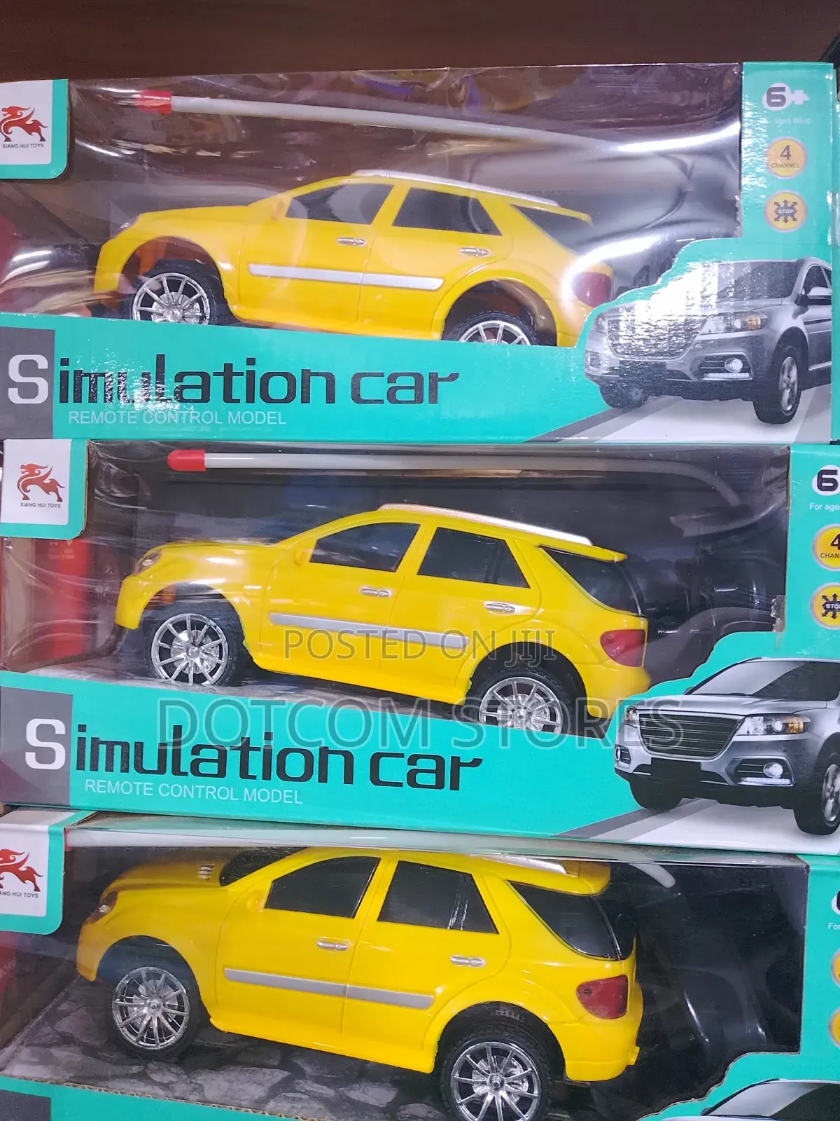Yellow Simulation Car Remote Control Model