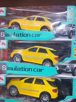 Yellow Simulation Car Remote Control Model