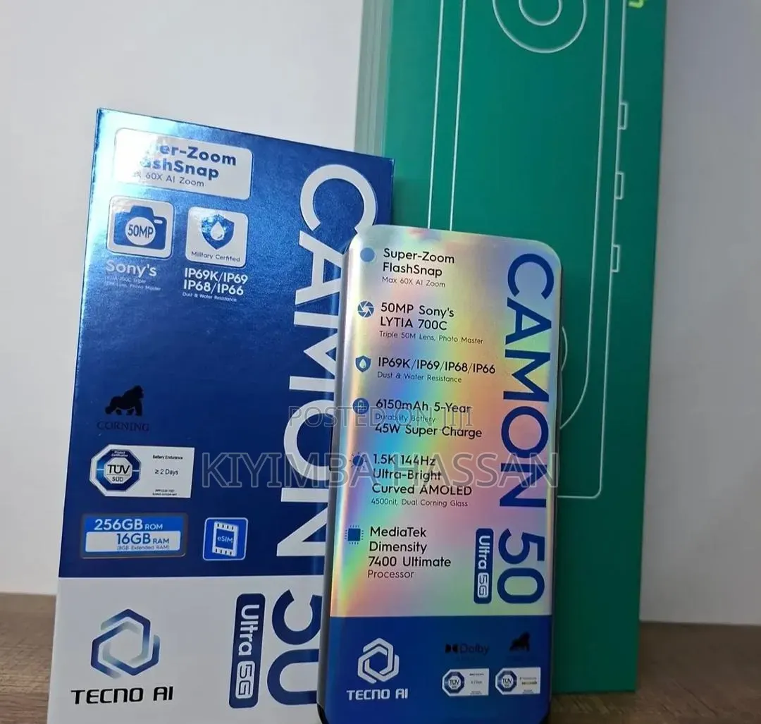 New Tecno Camon 50 Ultra 512 GB Black