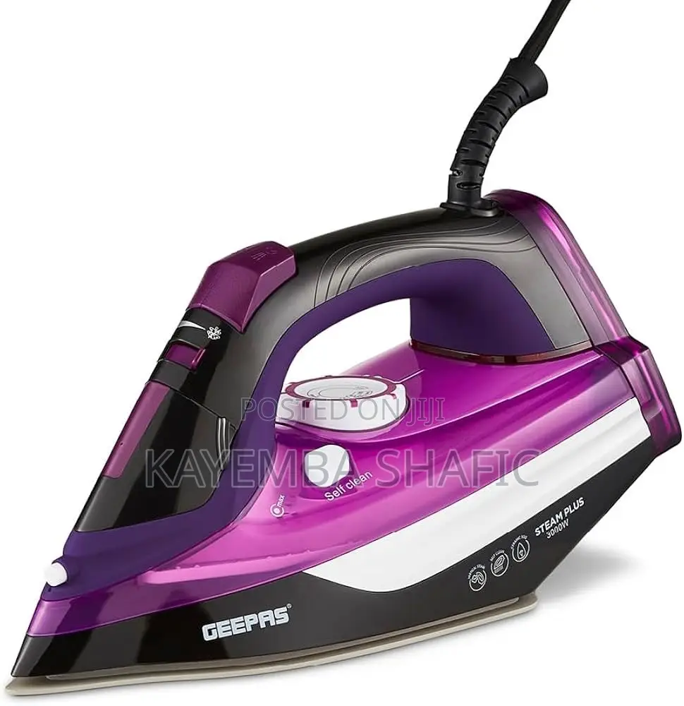 Geepas 3000W Ceramic Steam Iron (GSI24025N) - Brand New Wet Dry