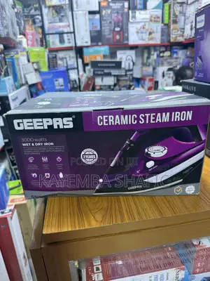 Geepas 3000W Ceramic Steam Iron (GSI24025N) - Brand New Wet Dry