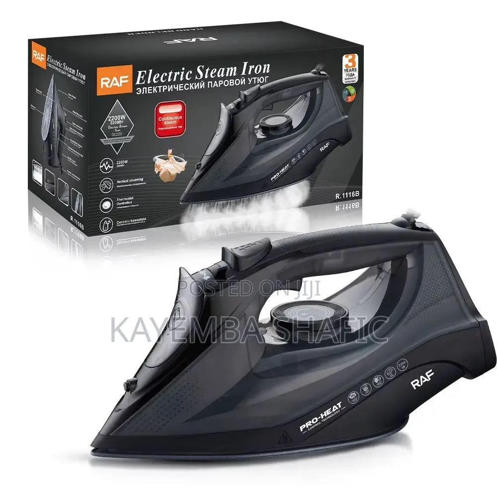 RAF 2000W Electric Steam Iron R.1013 With Ceramic Soleplate