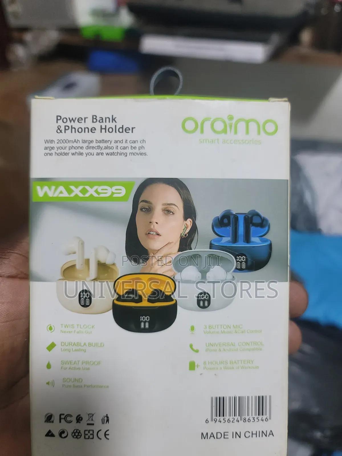 Oraimo Power Bank With Wireless Earbuds
