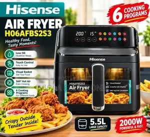 Hisense 5.5L Air Fryer – Digital Touch Control