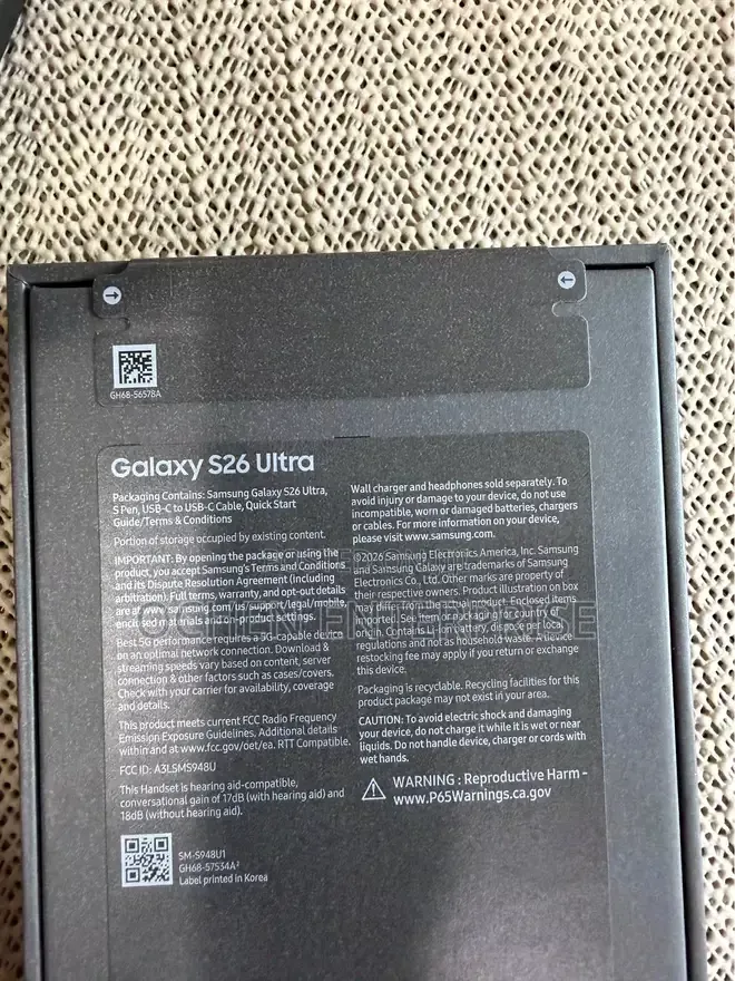 New Samsung Galaxy S26 Ultra 5G 512 GB Black