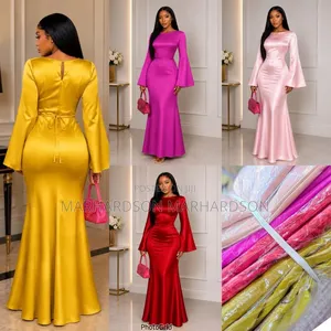 Elegant Long Satin Dress