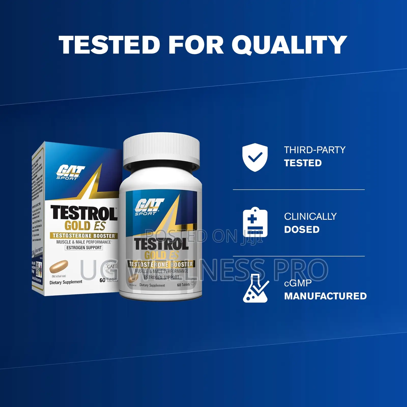 GAT Sport Testrol Gold ES 60 Tablets 30 Servings Testosterone Booster