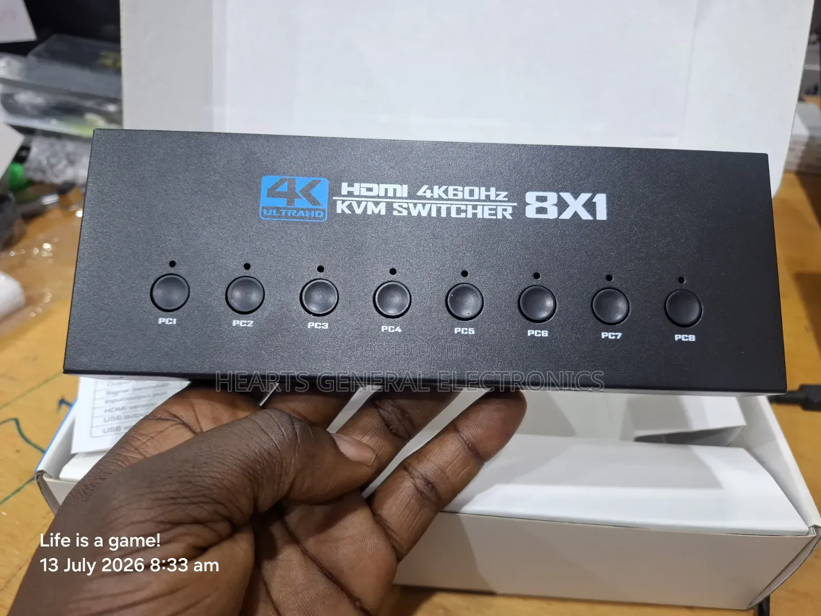 8 Port HDMI KVM Switcher