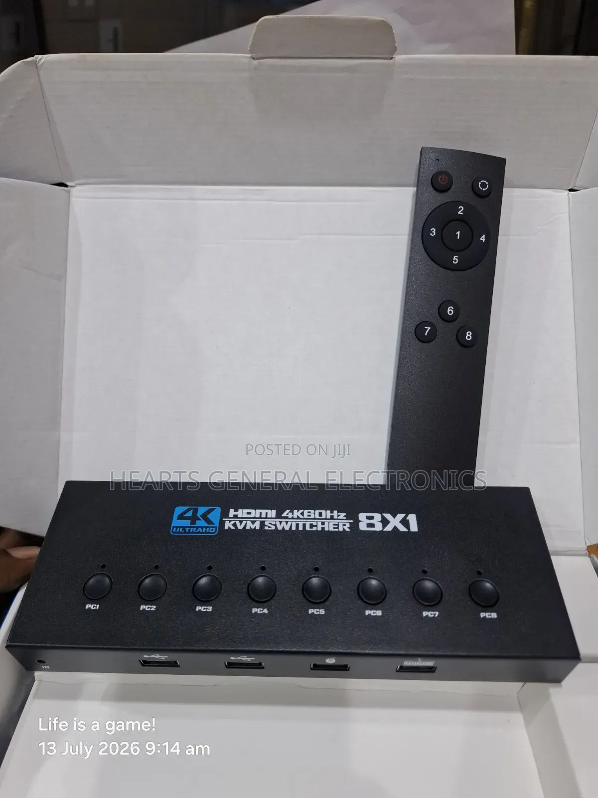 8 Port HDMI KVM Switcher