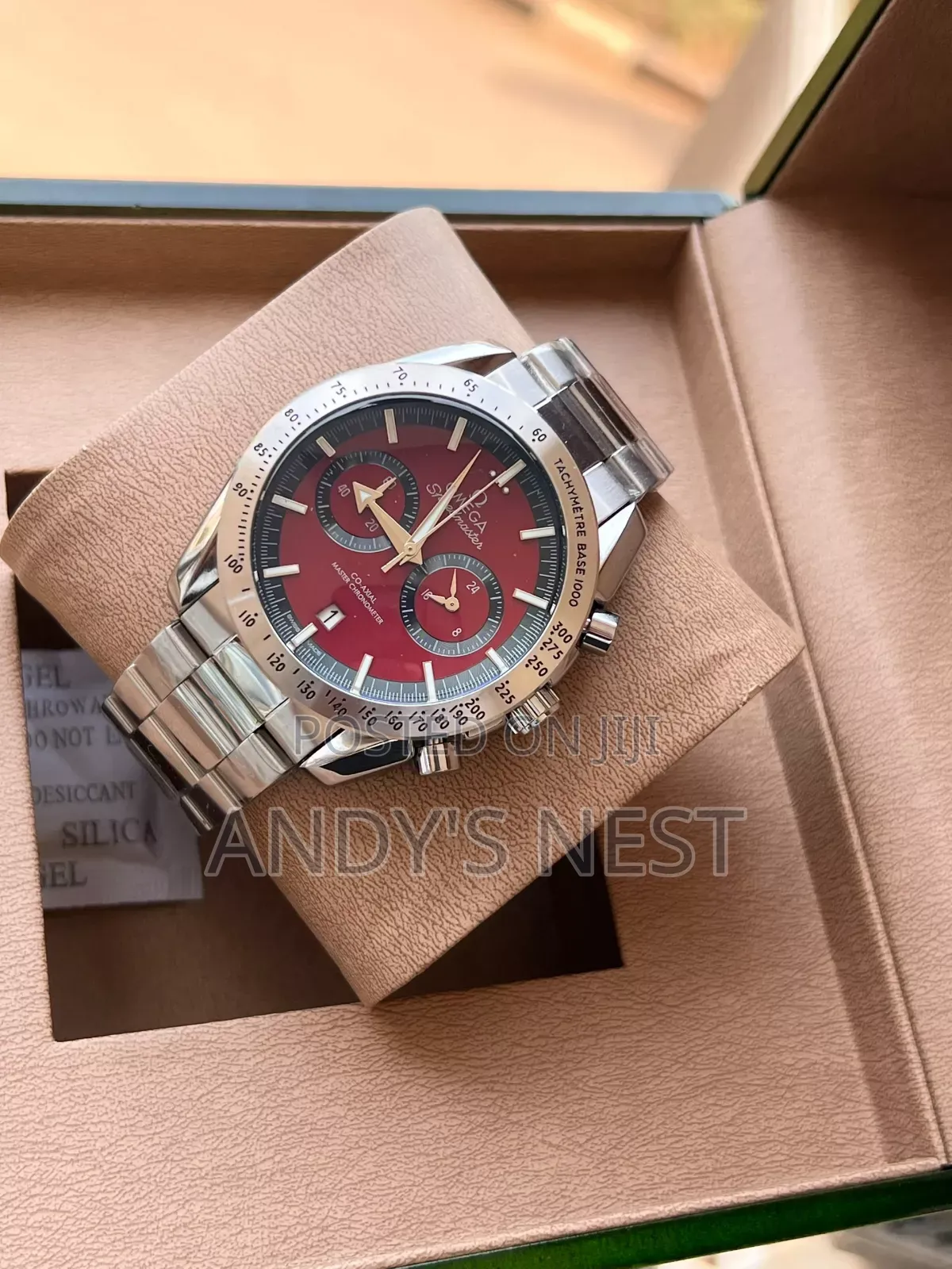 Silver Omega Stainless Steel Men's Watch