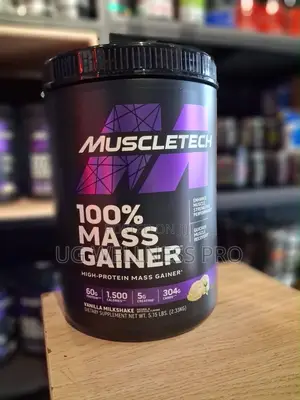MuscleTech 100% Mass Gainer Powder 2.3kg Vanilla Milkshake 7 Servings