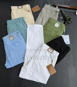 Casual Men's Linen Drawstring Trousers.