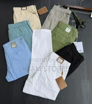 Casual Men's Linen Drawstring Trousers.