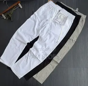 Casual Men's Linen Drawstring Trousers.