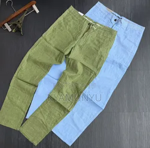 Casual Men's Linen Drawstring Trousers.