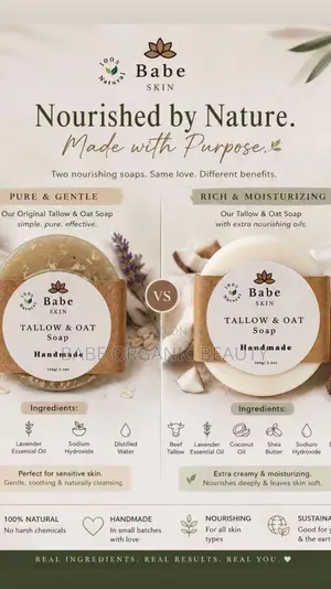 Beef Tallow Oats Sops (Saponified Soap)
