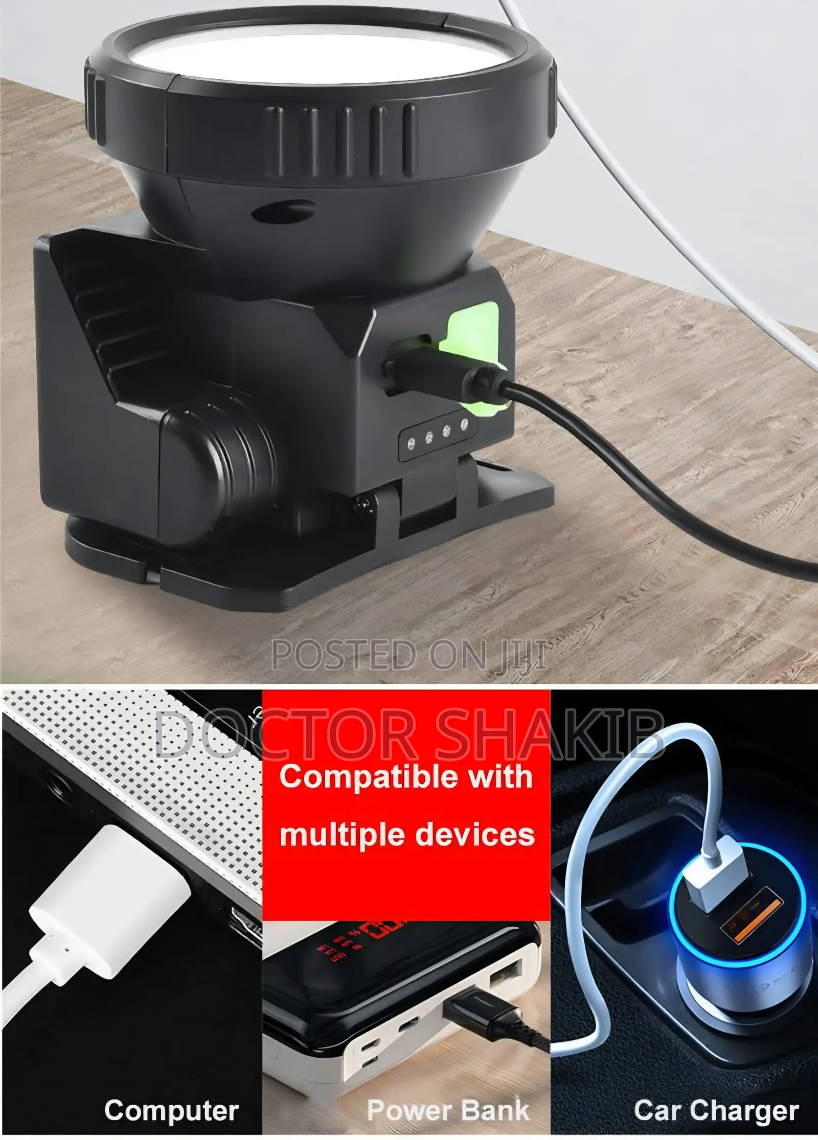 Solar Powered LED Headlamp