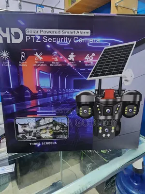 Three Screens Solar Security Camera Outdoor.