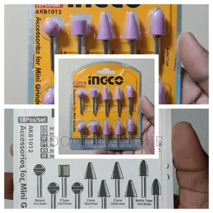 INGCO AKB1012 10-Piece Mounted Stone Accessory Set