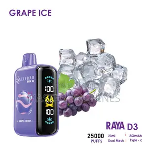 Elfbar Raya D3 Vapes With 25kpuffs in Grape Ice Flavor