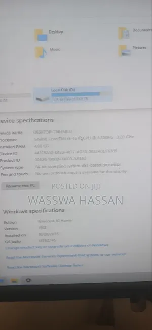Desktop Computer Dell Optiplex 7020 4GB Intel Core i5 HDD+SSD 6T