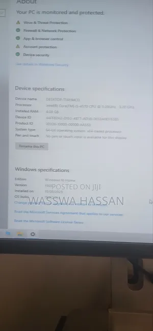 Desktop Computer Dell Optiplex 7020 4GB Intel Core i5 HDD+SSD 6T