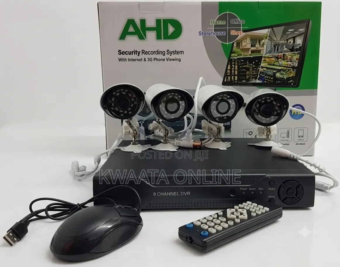 AHD 4-Camera Security System Kit Full HD With DVR 5G Phone Viewing